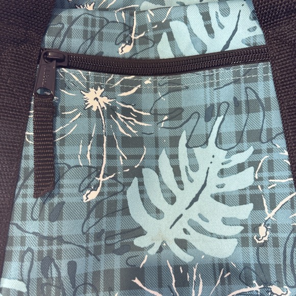LL Bean Teal Floral Heavy Duty Travel Weekender Adventure Duffle Bag-Medium